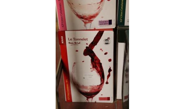 5 div kartons à 10l witte, rode en rosé wijn Le Tonnelet